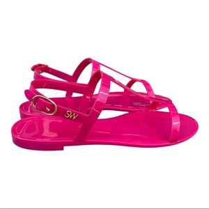 Stuart Weitzman Mellie sandals in hot pink